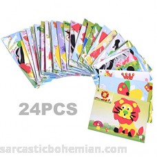 BCP 24 Set Educational Preschool DIY 3D Eva Foam Art Craft Painting Sticker Puzzle Kit B01JKUEEH0